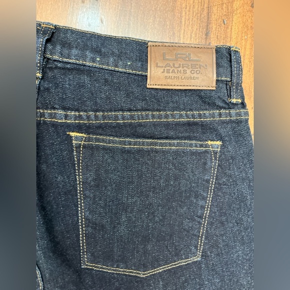 Lauren Ralph Lauren Classic Straight Jeans Size 14 P Dark Wash Preppy School EUC - Picture 13 of 16